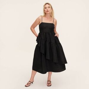 Women's Tiered Ruffle Midi Tank Dress - kate spade new york x Target Black M, L